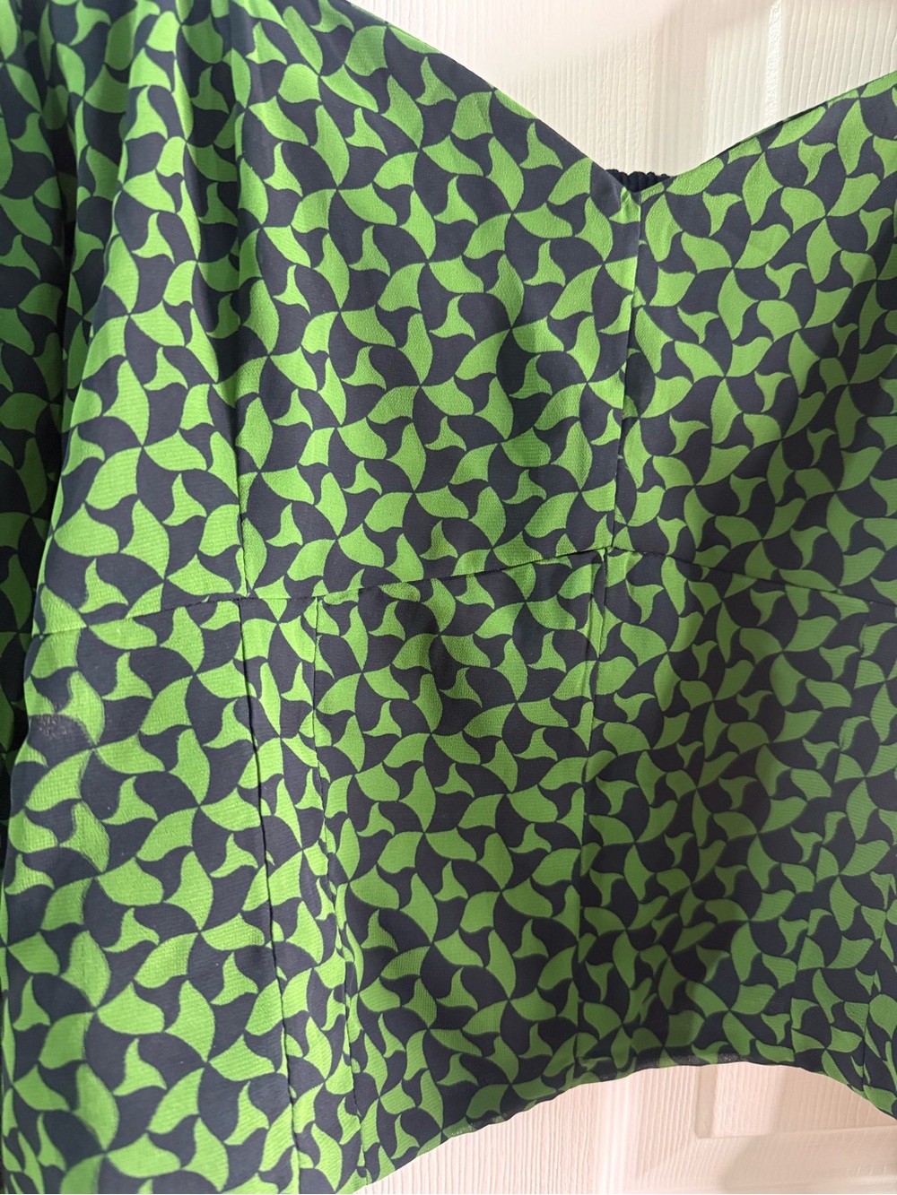Abercrombie & Fitch Green and Navy Printed Blouse